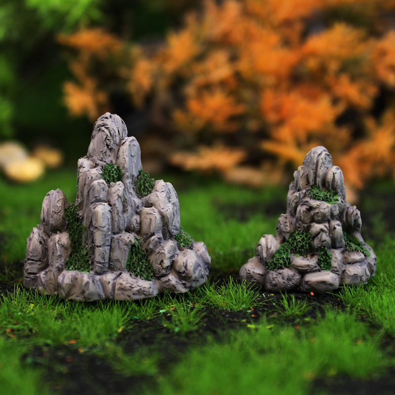 Aquarium Moss - Mini montagna miniatura finta pietra artificiale
