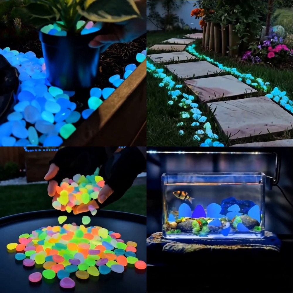 Planted Tank - Ciottoli luminosi colorati che si illuminano
