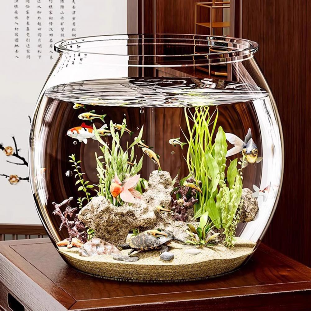 Plant Aquarium Pot - Ciotola per pesci rotonda in plastica