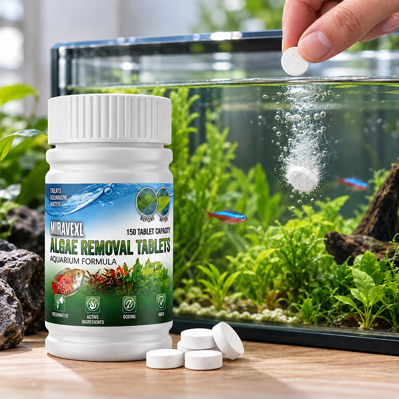 Planted Aquarium Cleaning - MIRAVEXL 150 compresse, rimuovi-alghe per acquari,
